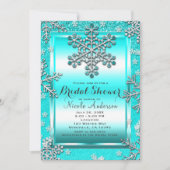 Invitation Parties scintillant turquoise Glam Winter Wonderla (Devant)