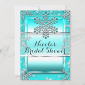 Invitation Parties scintillant turquoise Glam Winter Wonderla (Dos)