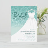 Invitation Parties scintillant turquoise Mariage robe Fête de (Debout devant)