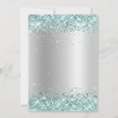 Invitation Parties scintillant turquoise Pale Silver Gradient (Dos)