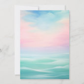 Invitation Parties scintillant Turquoise Petite Sirène Été Fi (Dos)