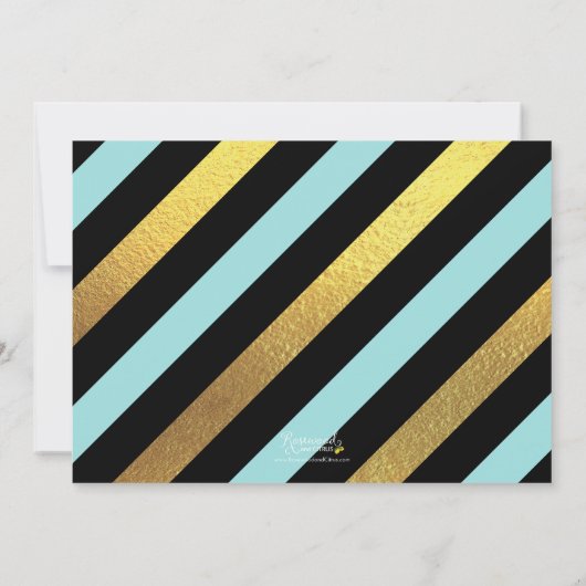 Invitation Parties scintillant turquoise Photo Graduation Par (Dos)