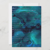 Invitation Parties scintillant Turquoise profonde lettres sir (Dos)