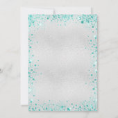 Invitation Parties scintillant turquoise Sweet 16 argent (Dos)