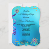 Invitation Parties scintillant Turquoise violet hauts talons  (Dos)