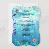 Invitation Parties scintillant Turquoise violet hauts talons  (Dos)