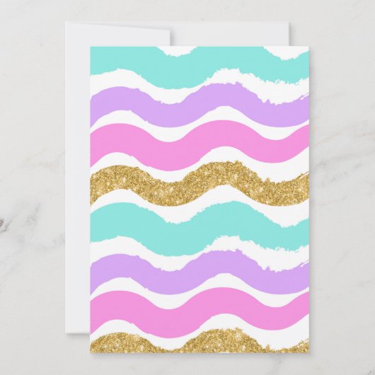 Invitation Parties scintillant Unicorn Donuts Anniversaire In (Dos)