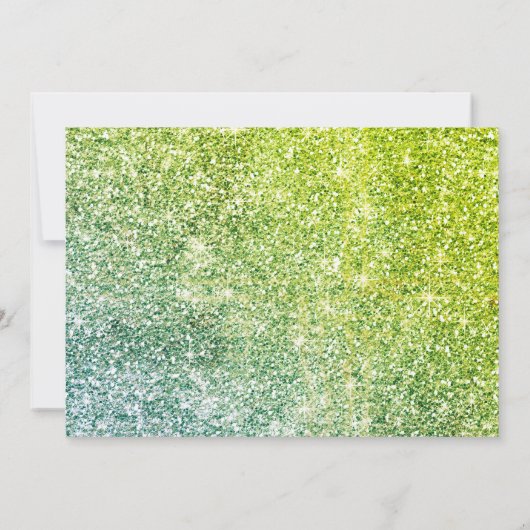 Invitation Parties scintillant verte Bachelorette Party Invit (Dos)