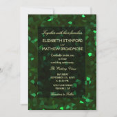 Invitation Parties scintillant verte en cristal (Devant)