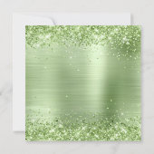 Invitation Parties scintillant verte Faux Sparkly Mint Brossé (Dos)