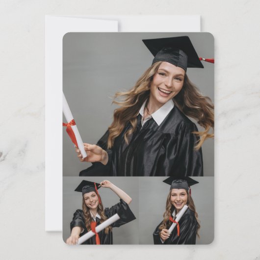 Invitation Parties scintillant verte Graduate Couduate Gradua (Dos)