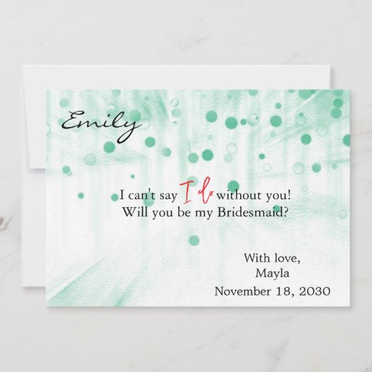 Invitation Parties scintillant verte - Offre minimale de prés (Devant)