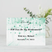 Invitation Parties scintillant Verte Serez-vous mon Bridesmai (Debout devant)