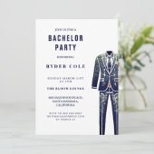 Invitation Parties scintillant vintage Tux Bachelor Party Inv (Debout devant)
