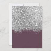 Invitation Parties scintillant violet argent de luxe Confetti (Dos)