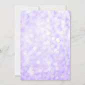 Invitation Parties scintillant violet Argent Faux Lumières Ba (Dos)