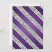 Invitation Parties scintillant violet argenté Feu de neige Xm (Dos)