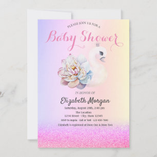 Invitation Parties scintillant violet Bokeh, Baby shower de f