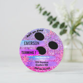 Invitation Parties scintillant violet BOWLING BALL bowling, f (Debout devant)