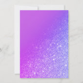 Invitation Parties scintillant violet clair ombre chic script (Dos)