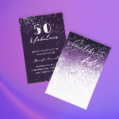 Invitation Parties scintillant Violet Confetti TOUTE ANNÉE An