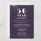 Invitation Parties scintillant Violet Confetti TOUTE ANNÉE Cl (Dos)