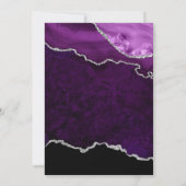Invitation Parties scintillant violet et argent Agate et Mari (Dos)