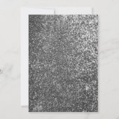 Invitation Parties scintillant violet et argent Fête d'annive (Dos)