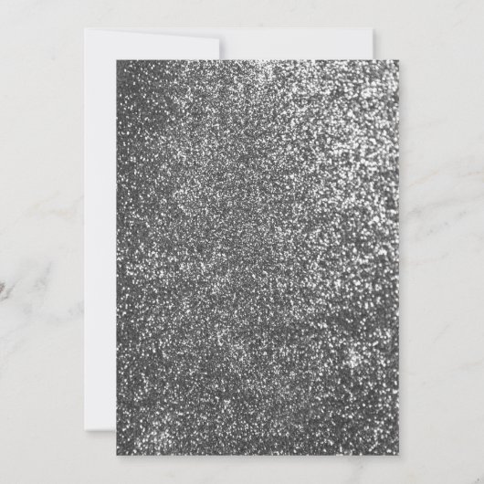 Invitation Parties scintillant violet et argenté Baby shower  (Dos)