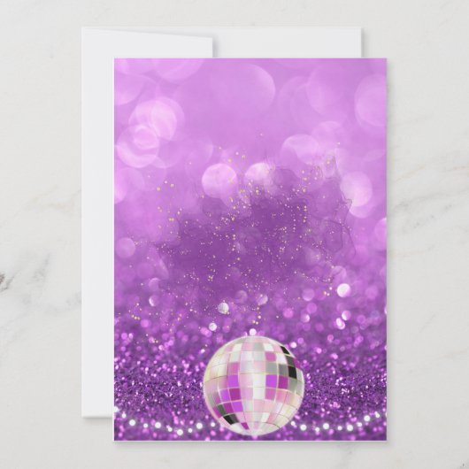 Invitation Parties scintillant violet Euphoria Anniversaire F (Dos)