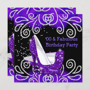 Invitation Parties scintillant violet fabuleux talons hauts f