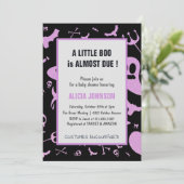 Invitation Parties scintillant violet fantôme Octobre Baby sh (Debout devant)