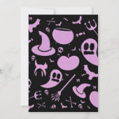 Invitation Parties scintillant violet fantôme Octobre Baby sh (Dos)