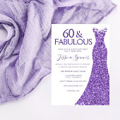 Invitation Parties scintillant violet habillées femmes 60e fê