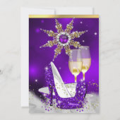 Invitation Parties scintillant violet haute talon Chaussures  (Dos)
