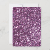 Invitation Parties scintillant violet Imprimer Bow Sweet 16 P (Dos)