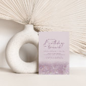 Invitation Parties scintillant violet Lilac élégant brunch d'