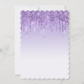 Invitation Parties scintillant violet moderne Fête des mariée (Dos)