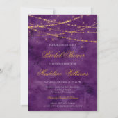 Invitation Parties scintillant violet/or Gown Bridal Shower I (Dos)