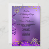 Invitation Parties scintillant violet talons hauts Anniversai (Dos)