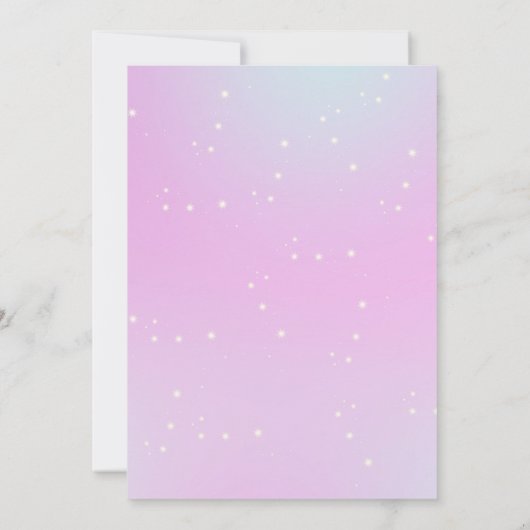 Invitation Parties scintillant violet Unicorn Anniversaire In (Dos)