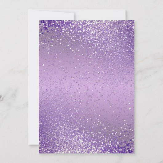 Invitation Parties scintillant violette 40e anniversaire (Dos)
