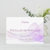 Invitation Parties scintillant violette Abstraite Serez-Vous (Debout devant)