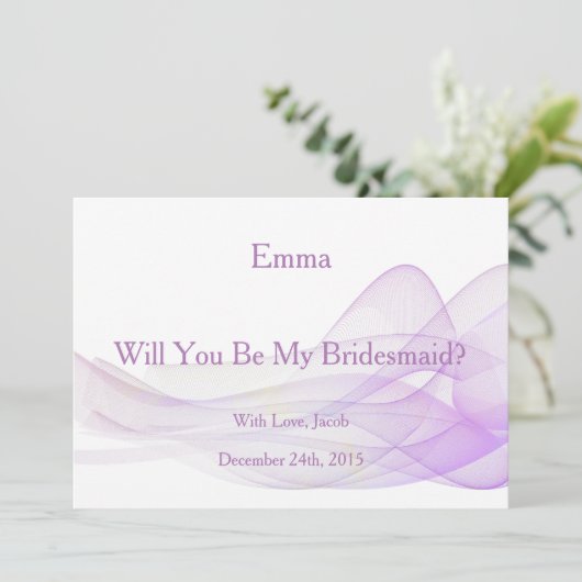 Invitation Parties scintillant violette Abstraite Serez-Vous  (Debout devant)