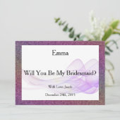 Invitation Parties scintillant violette Abstraite Serez-Vous  (Debout devant)