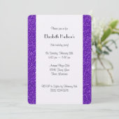 Invitation Parties scintillant violette, Arrière - plan Parti (Debout devant)