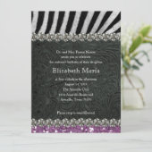 Invitation Parties scintillant violette Ecouter l'Sweet sixte (Debout devant)