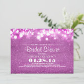 Invitation parties scintillant violette et lumières à cordes (Debout devant)