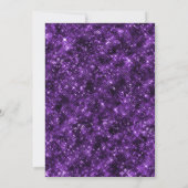 Invitation Parties scintillant violette et noire Shimmer 21e (Dos)