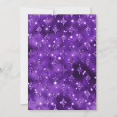 Invitation Parties scintillant violette et noire Shimmer 21e (Dos)